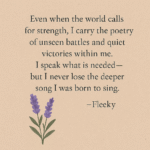 Poetic Self-Reflection