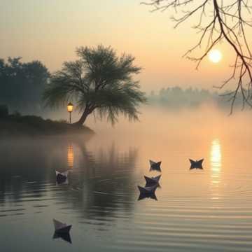 Poetry 6 Paper Boats on Quiet Water