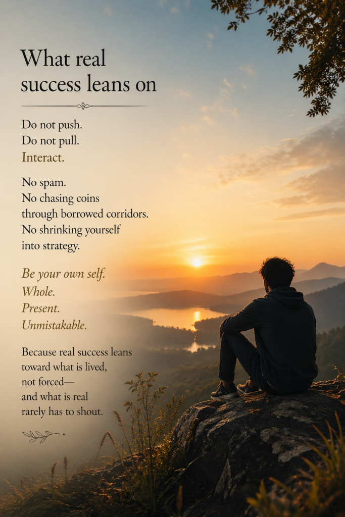 What real success leans on