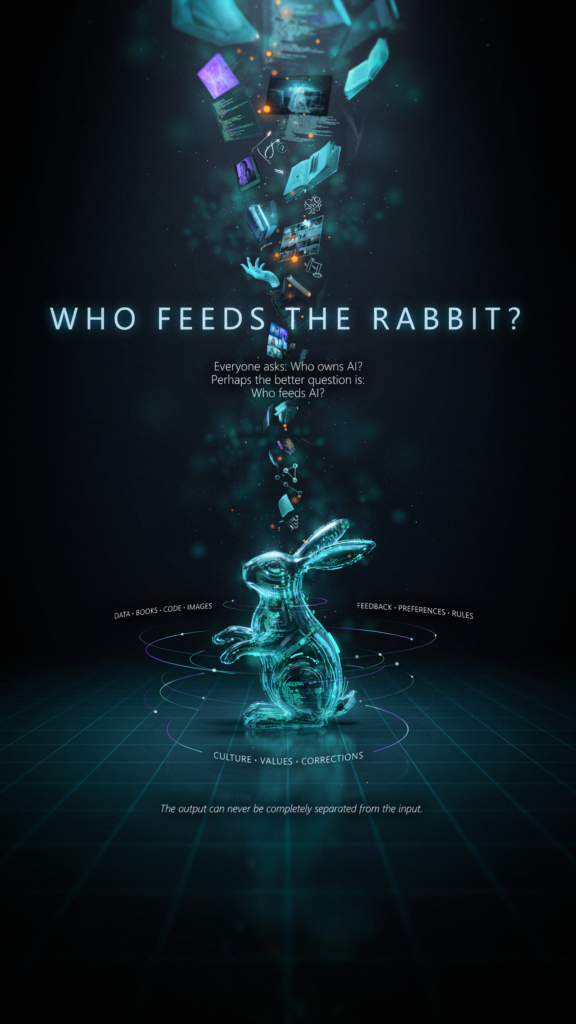 Who feeds the rabbit