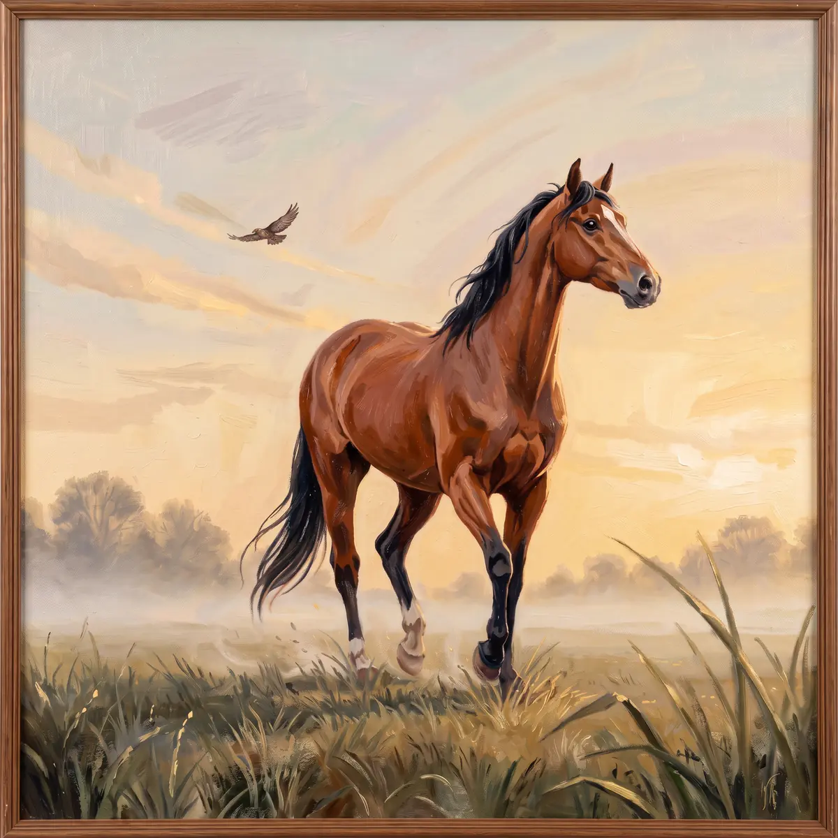 The horse noticed